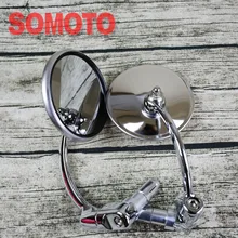 universal cafe racer mirror motorcycle stainless steel rearview mirror vintage motorcycle handle bar rearview mirror