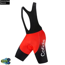 Coolmax 12D гелевая Подушка Cofidis TEAM короткий велосипедный нагрудник MTB велосипед гоночный нагрудник шорты дышащий красный нагрудник летние