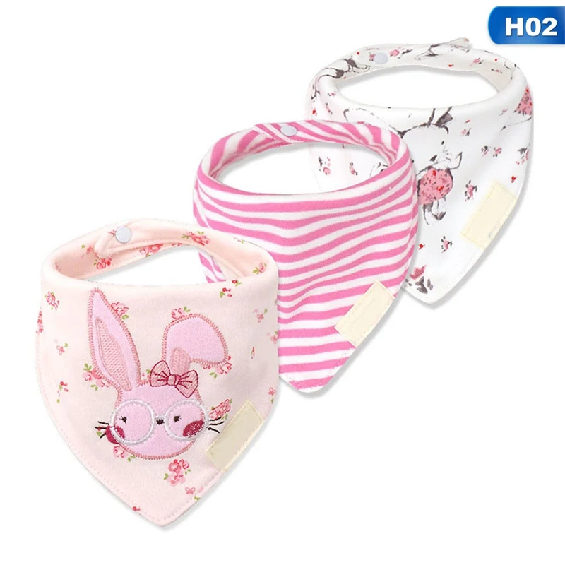 3 шт./лот хлопоковый для новорожденных малышей Bibs Одежда высшего качества для мальчиков, полотенце для девочек мультяшная бандана слюнявчик Нагрудник слюнявчик для младенца Полотенца - Цвет: 2