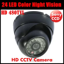 24 LED Color Night Vision Surveillance Dome Camera Indoor HD 480TVL Security CCD IR Surveillance CCTV Camera