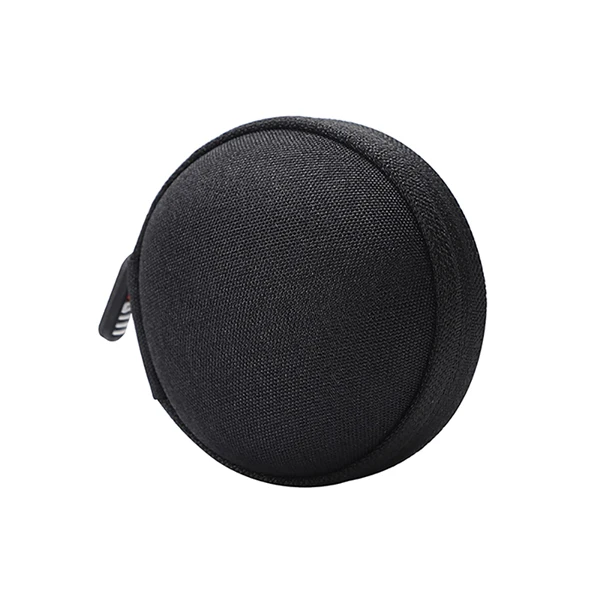 BUBM Portable Headphone Organizer, Mini Shockproof Carrying Pouch Bag for Wireless Earbuds Bluetooth Charger USB Flash Drive - Цвет: Round-Black