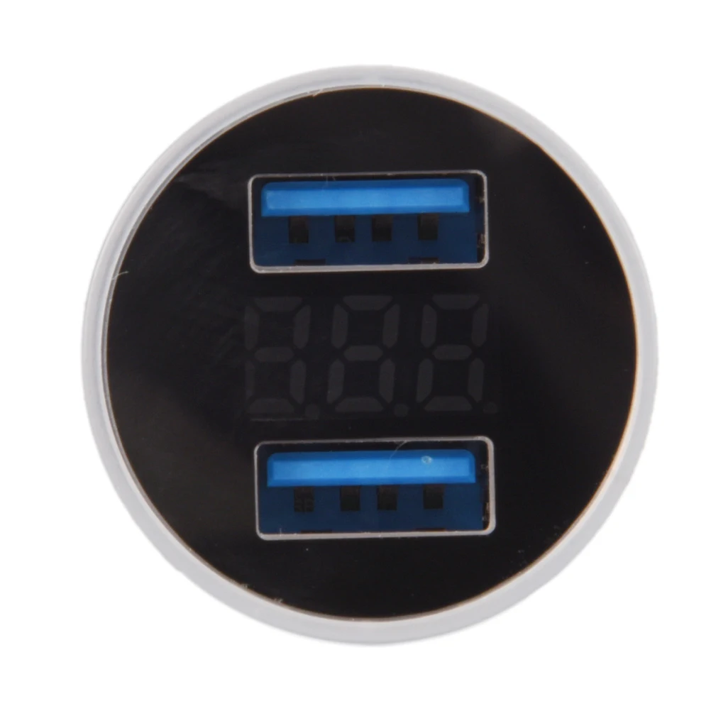 3.1A 5V двойное USB Автомобильное зарядное устройство светодиодный дисплей Быстрая