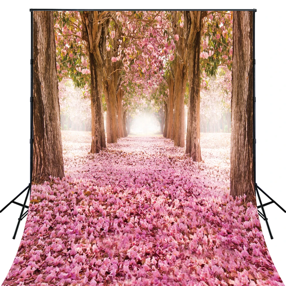 4X6ft художественный тканевый Весенний лес дорога тема фото фон для детей