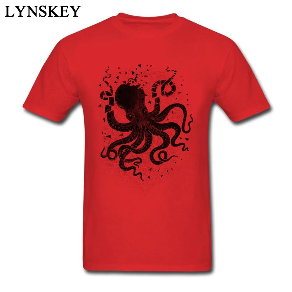 Funny 3D Printed Tops Shirt The Deep Summer/Fall Short Sleeve Pure Cotton Crewneck Boy T-Shirt 3D Printed Sweatshirts The Deep red