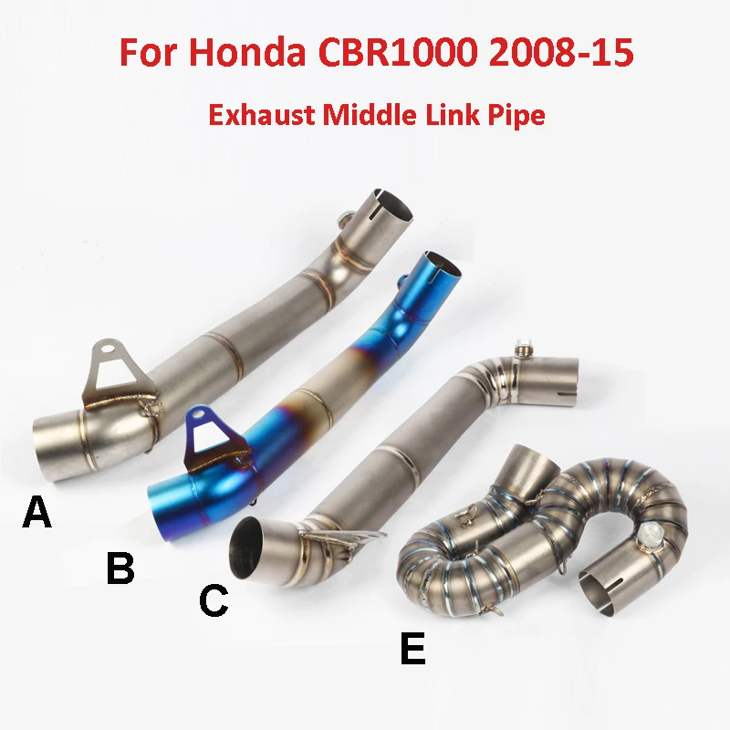 Слипоны выхлопной Системы мотоцикл подключения трубы ссылку средняя соединительная трубка для Honda CBR1000RR 2008 2009 2010 2011 2013