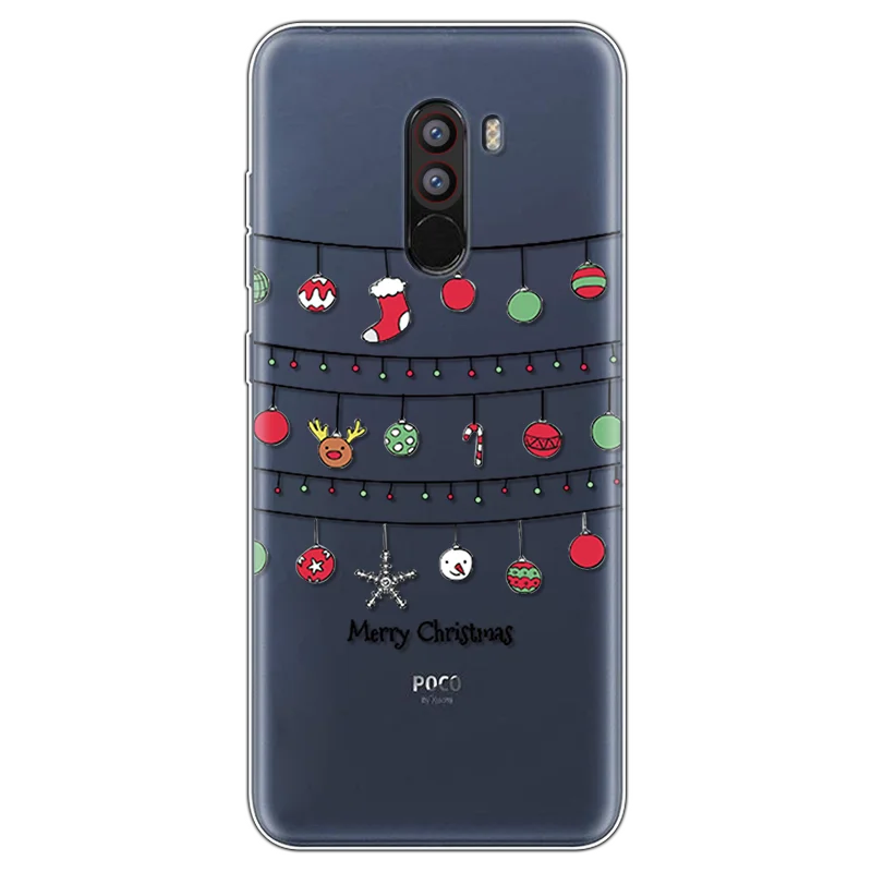 Чехол с рождественским оленем для Xiaomi Pocophone F1 силиконовый чехол Poco мягкий из