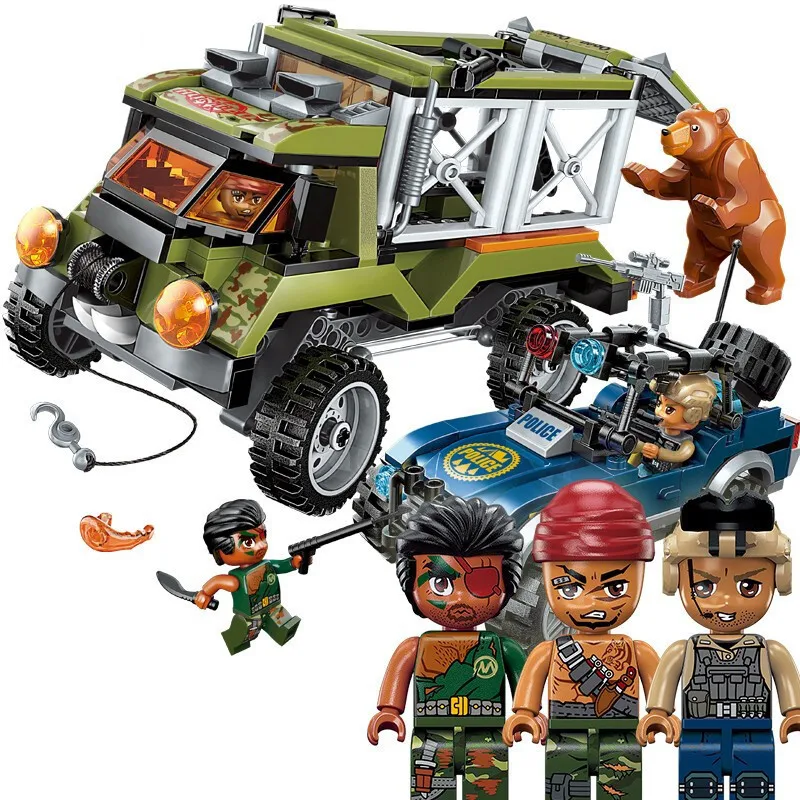 

1923 344pcs Giant Bear Escapes Model Kit Blocks Compatible With Legoings Bricks Toys For Children