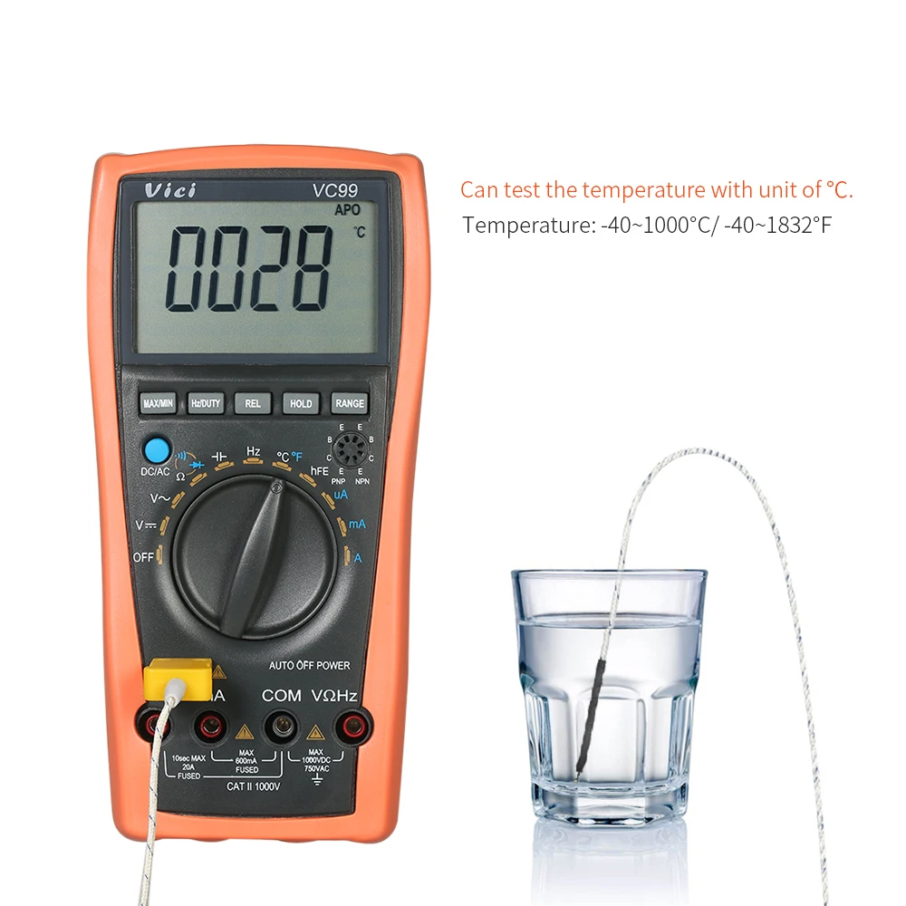 

Digital Multimeter Voltmeter Ammeter DC AC Voltage Current Meter Temperature Capacitance Resistance Diode Tester diagnostic-tool