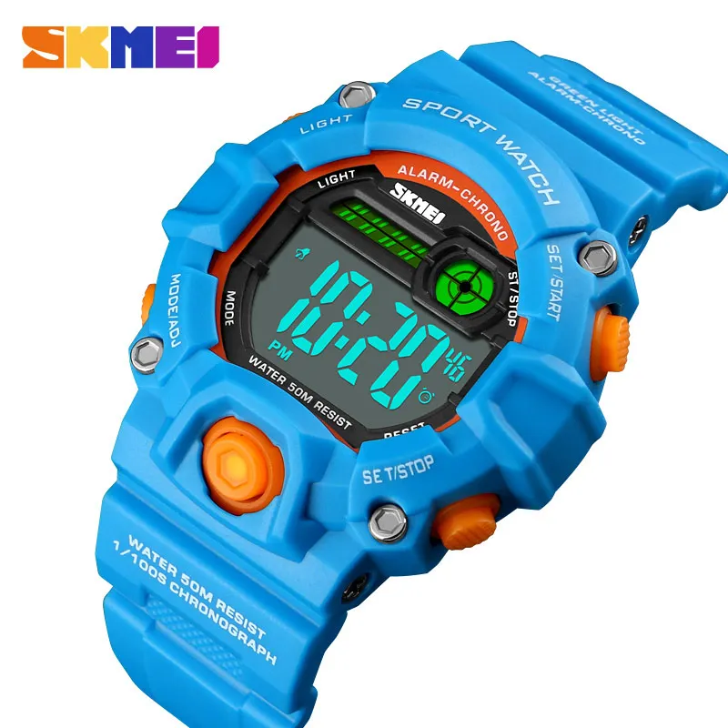 

SKMEI NEW Kids Watches Digital Wristwatch 50M Waterproof Plastic Case Alarm Boys Girls Children Watch 1484 reloj