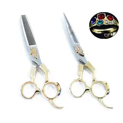 Moontay 6,0 дюймов Ретро Профессиональная парикмахерская ножницы для стрижки волос Истончение Ножницы парикмахерские инструменты для