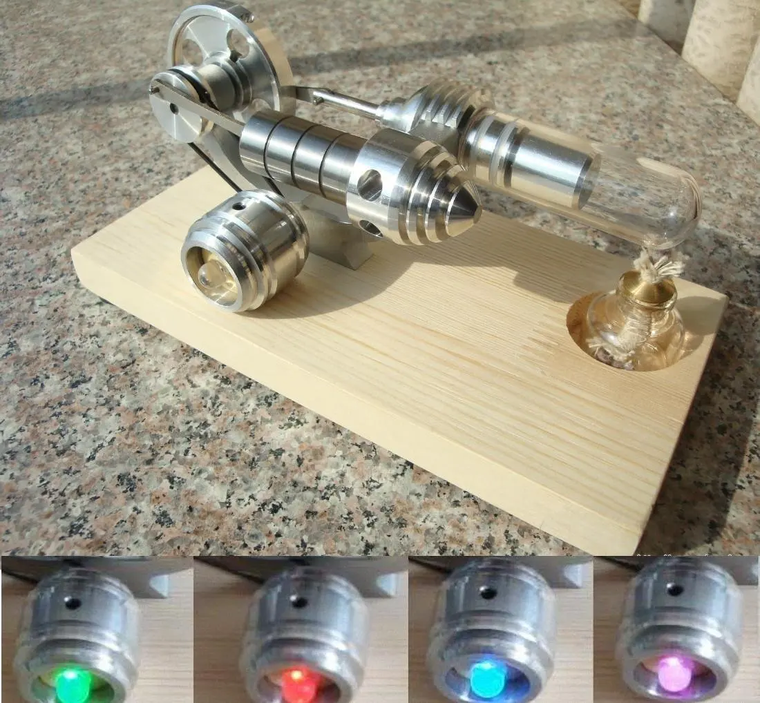 Mini Hot Air Stirling Engine Generator Educational DIY Toy Model Kits M14-03-S