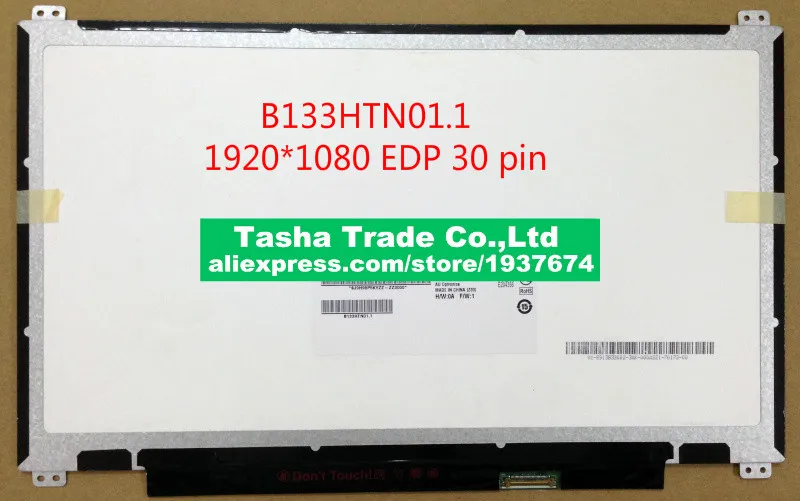

B133HTN01.1 FHD LCD Screen Laptop Screen Panel Matte 1920*1080 eDP 30Pins Original New