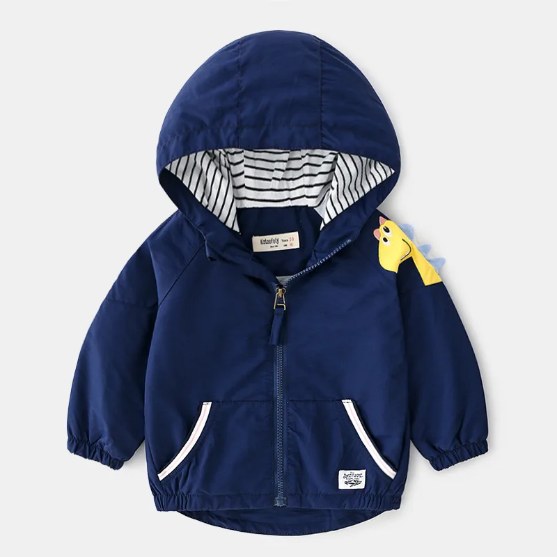 Осенняя детская куртка для мальчиков и девочек, детская куртка с капюшоном, детская ветровка для мальчиков, верхняя одежда для малышей DC164