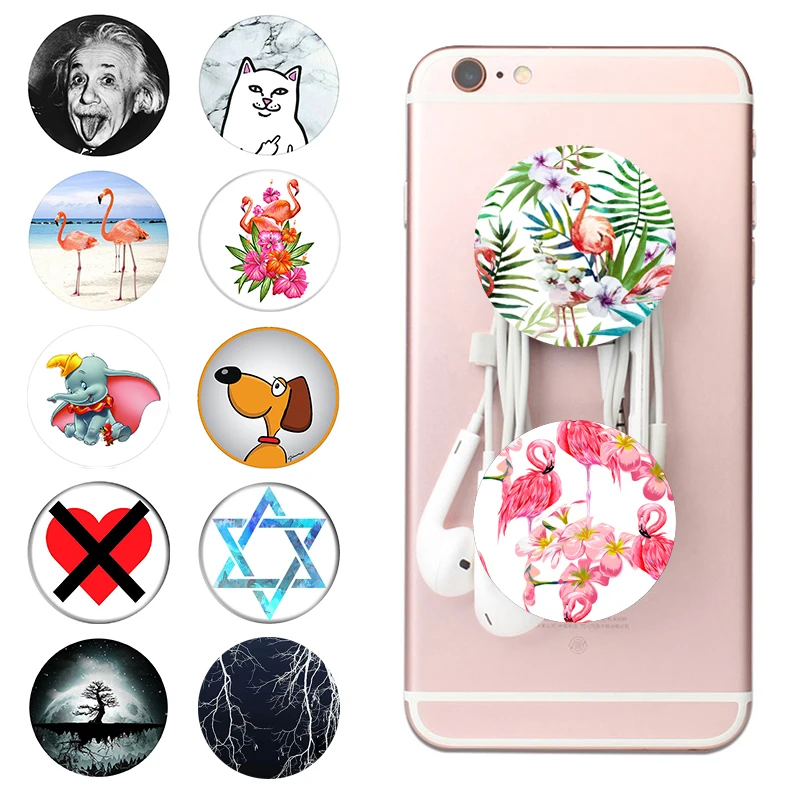 

Bracket Mobile Phone Holder Universal Anti-fall Lazy Finger Ring SmartPhone Expanding Stand For iPhone X 8 7 6 6s