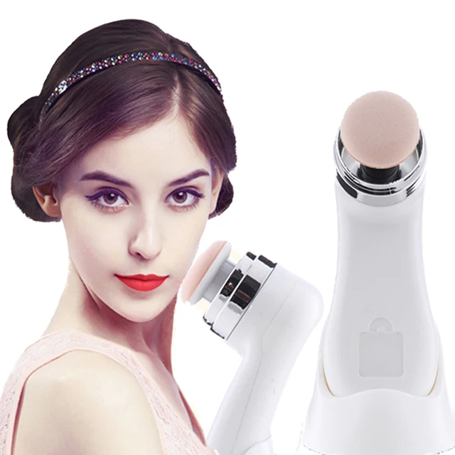 1 Set 3D Electric Smart Foundation Face Powder Puff Vibrating Make Up