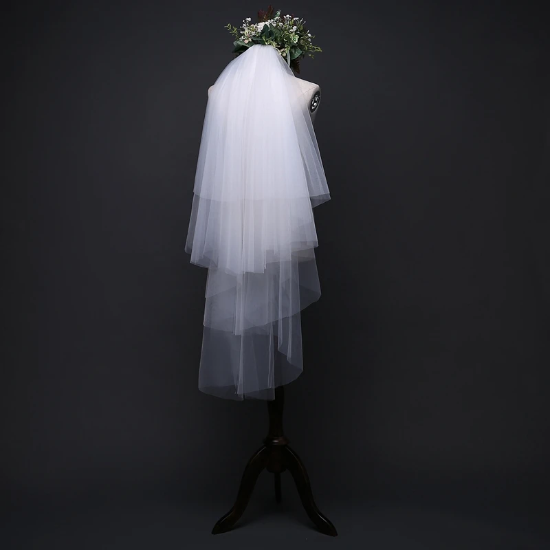 Новое поступление Свадебные вуали Schleier vestido de noiva Свадебные аксессуары с кромкой Свадебные вуали sluier Свадебные вуали 2019