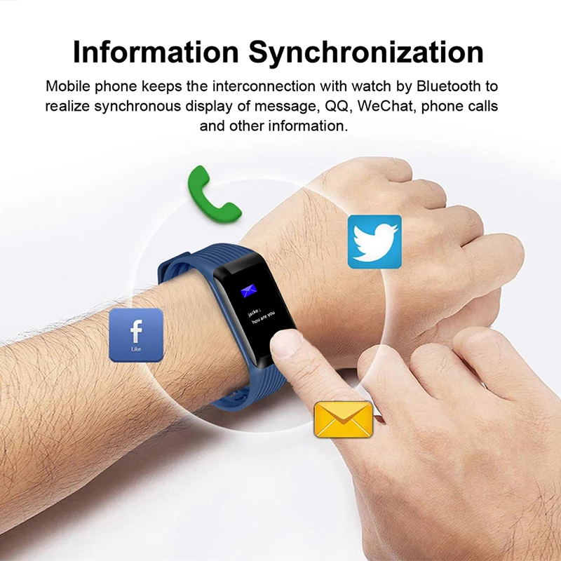 LIGE 2019 New Smart Watch Men Heart rate Blood Pressure Monitor fitness tracker Smart Bracelet Sports pedometer Watch Smart band