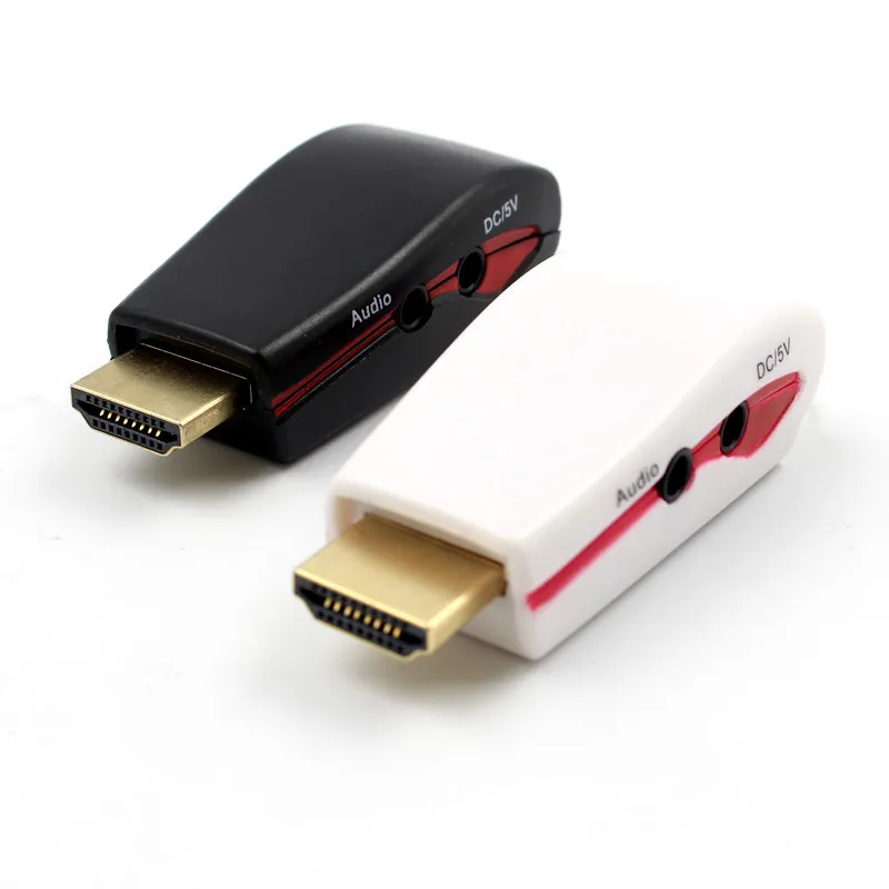 

2018 new top female to female HDMI TO VGA adapter converter with audio for PC