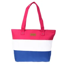 Women Canvas Handbags Striped Totes Bags Ladies Hand Canvas Big Beach Shoulder Famous Brand Sac A Main Femme De Marque Pochette