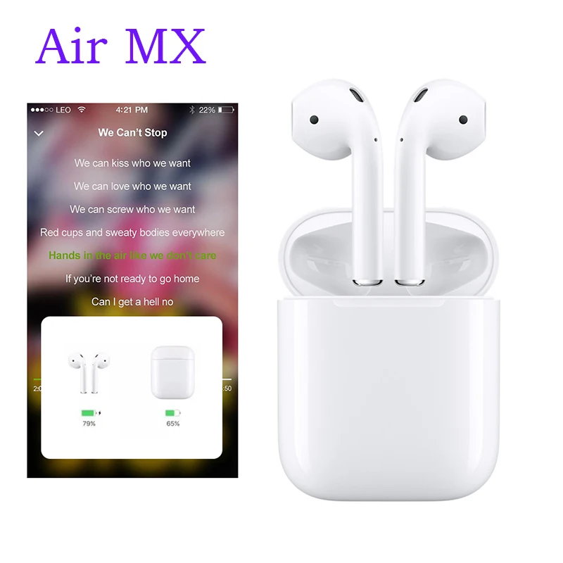 Оригинальные MX TWS 1:1 AP Мини Bluetooth 5 0 беспроводные 3D тяжелый бас наушники для