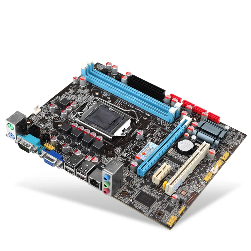 هوانان تشى H55 M-ATX اللوحة ل إنتل LGA 1156 i3 i5 i7 DDR3 16 GB SATA2.0 PCI-E VGA 9 دبوس كوم ميناء