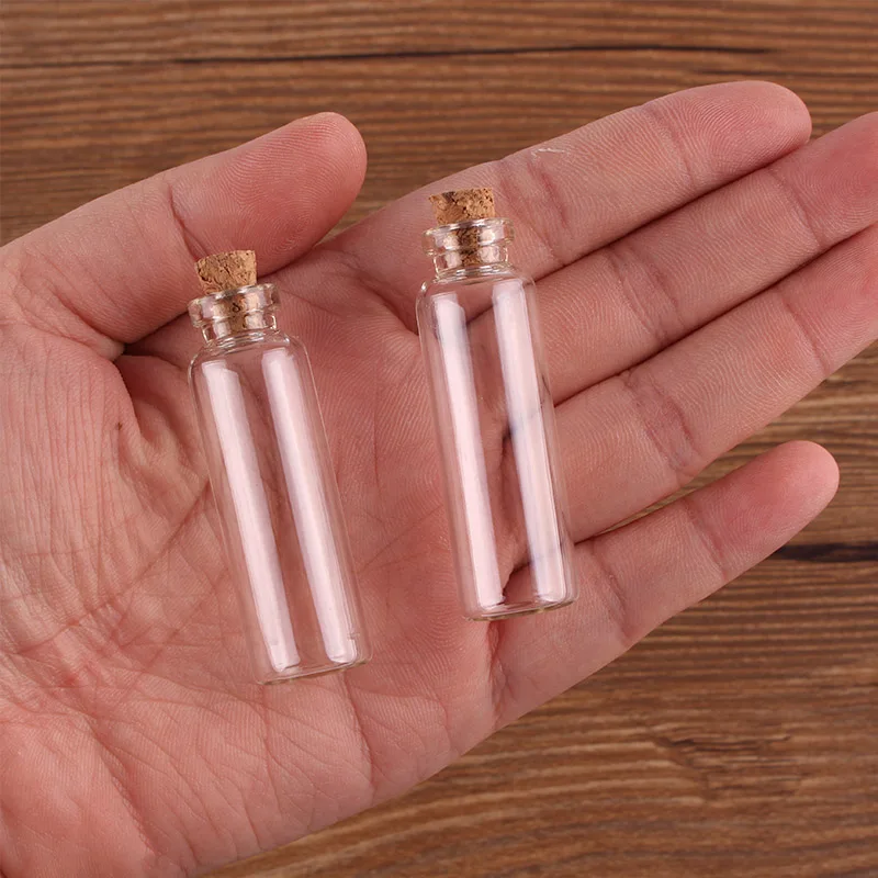 100 шт. стеклянные мини Бутылочки для желаний 16 х50х6 мм 5 мл|glass jar with|jar jarjar with cork |