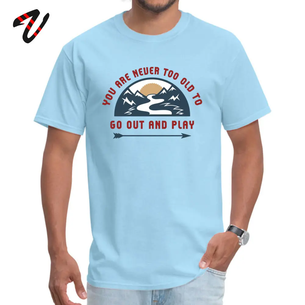 Adventure Go Out And Play Round Neck T Shirt Summer/Autumn Casual Tops Shirt Short Sleeve Latest 100% Cotton Tee Shirt Men Adventure Go Out And Play18685 light