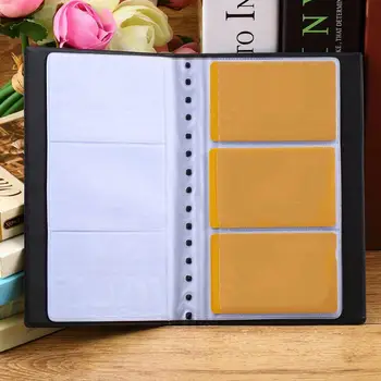 

Business Card Holder Black 240 Sheets Bank Women&Men Card Bags Name Id Business Leather Credit Card Case Card Holder