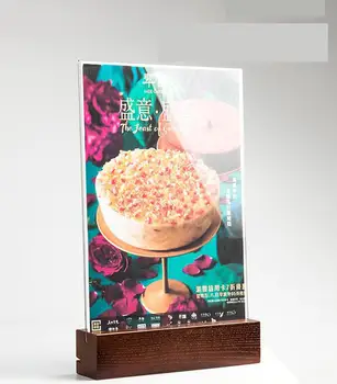 

Acrylic Table Card Holder Exhibition Hall Restaurant Bar Poster Display Rack Menu Stand Price Brand Liquor List Label Sign Clip