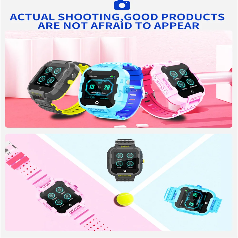 4G GPS Kids Smart Watch GPS Tracker IP67 Waterproof Video Call Camera LBS WIFI Location Smartwatch Clock Kid Gift Watch birthday