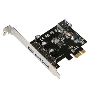 

Super-Speed 4 Port USB 3.0 PCI-E PCIe PCI Express Expansion Card For Desktop New