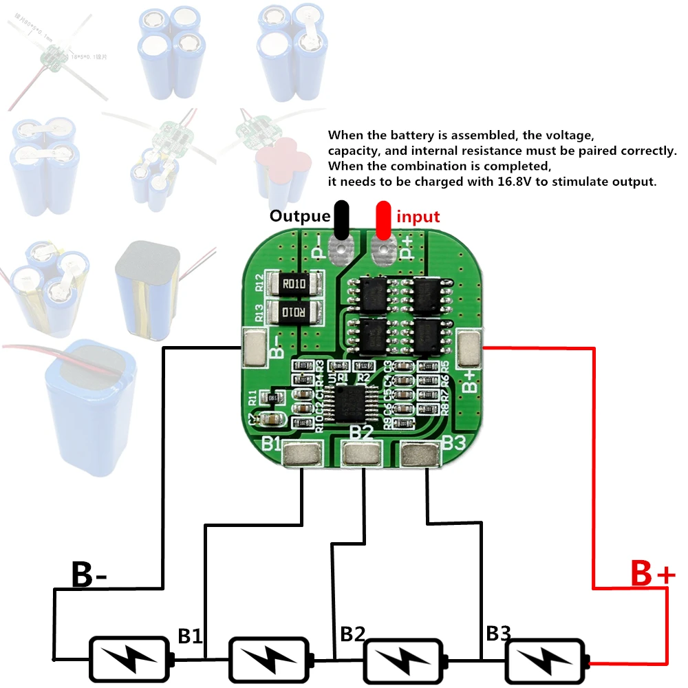 4S 6A 16v литий-ионная литиевая батарея 18650 BMS PCM плата защиты батареи bms pcm для литий-ионной Lipo батареи