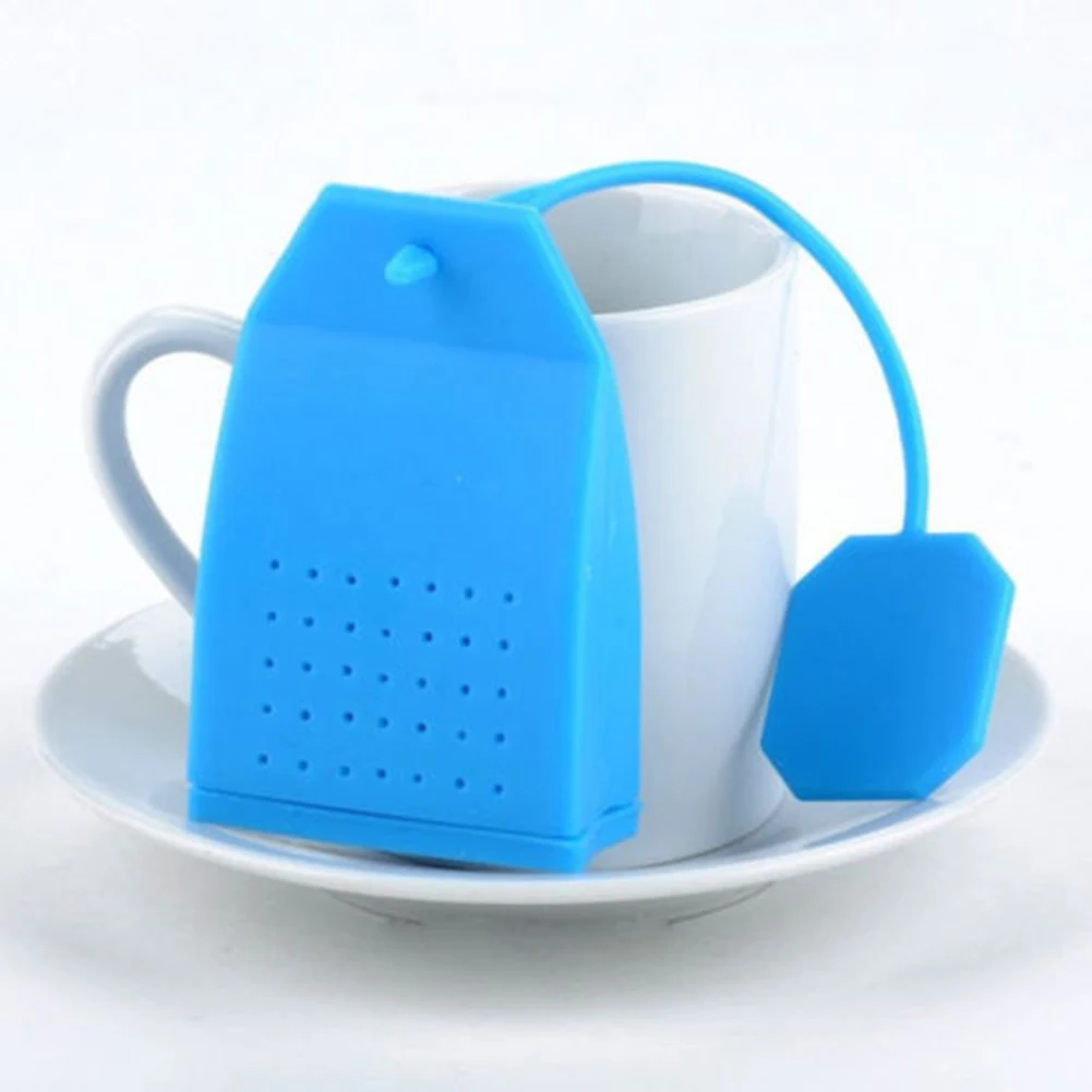Cute Silicone Tea Strainer Blue Bag Shape Tea Infuser Filter Diffuser Kitchen Use Tea Makertea