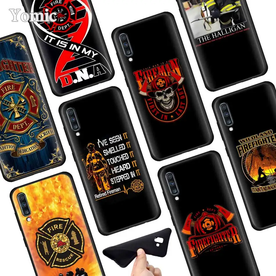 

Silicone Soft Phone Case for Samsung Galaxy A50 A40 A70 A30 A20 A80 A6 A7 A8 Plus 2018 Back Case Firefighter Fireman Fire