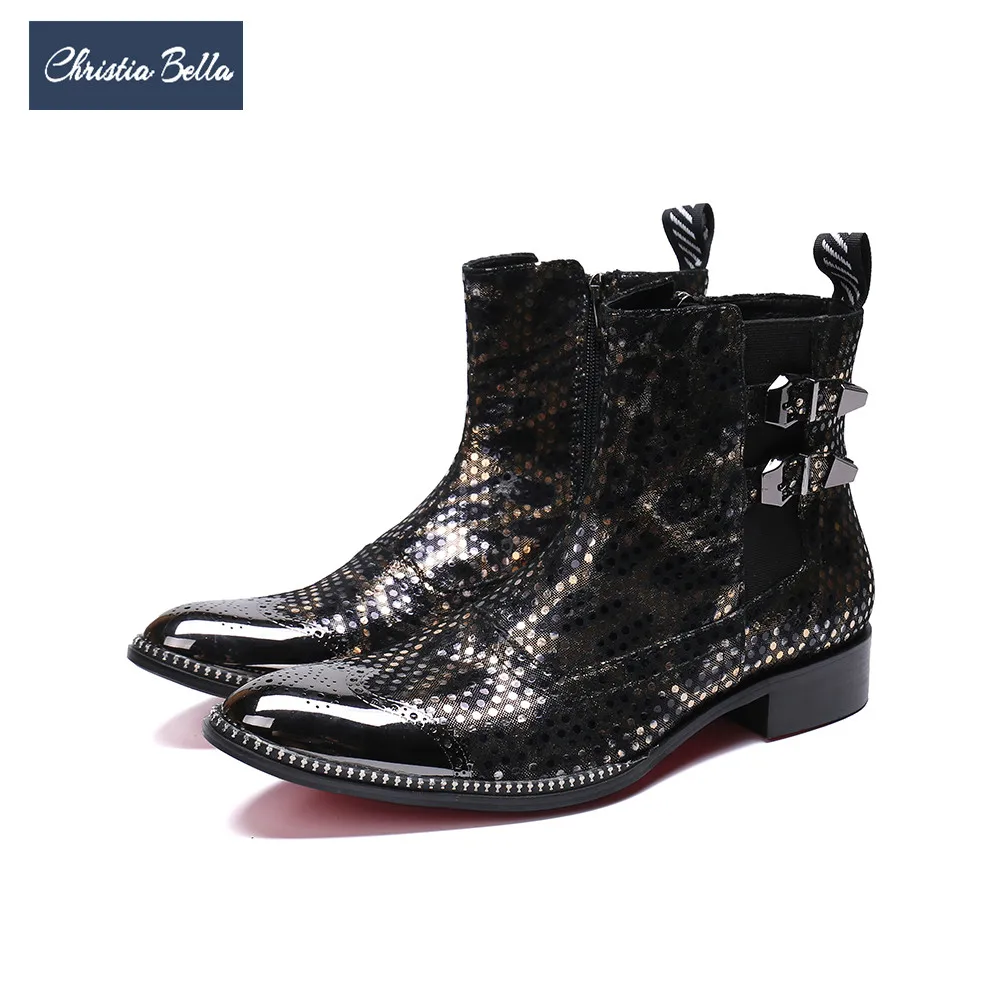 carved leather boots