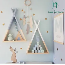 Луи мода стены шевры Скандинавская деревянная отделка детская комната современный простой