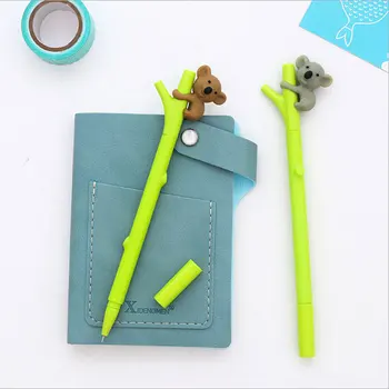 

2pcs/lot kawaii Students stationery Cartoon koala neutral pen needle 0.5 mm office stationery gifts for free distribution