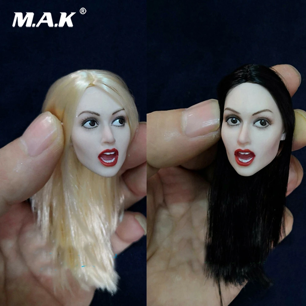 Коллекционная 1/6 Красота женский манекен головы лепить с открытым носом