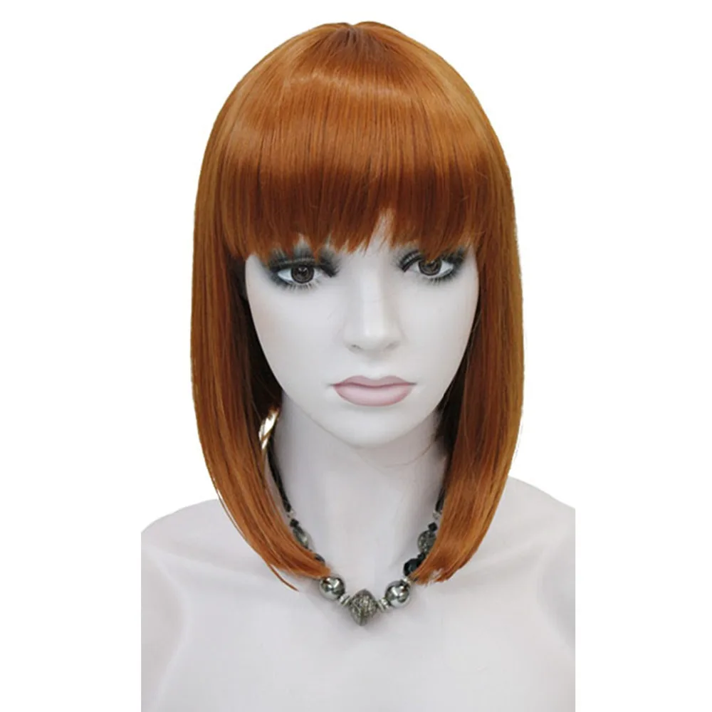 Strongbeauty Women S Wigs Neat Bang Bob Style Short Straight Hair