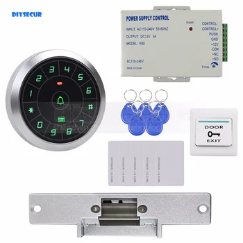 

DIYSECUR Access Control System 8000 Users 125KHz RFID Reader Password Keypad + Electric Strike Lock Door Lock Security Kit