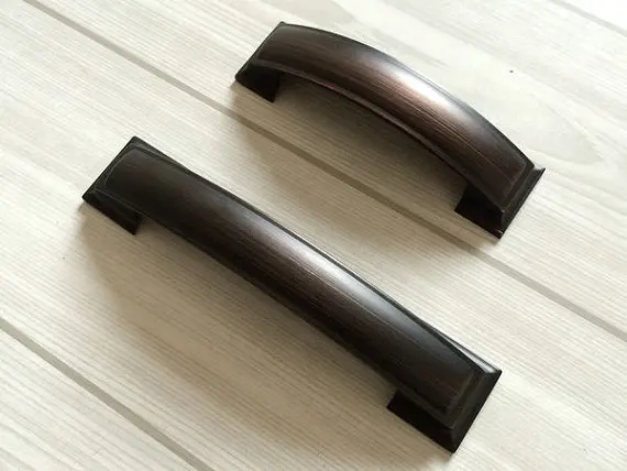 

3.75" 5" Drawer Pull Handles Dresser Pulls Handle Cup Bin Shell Square Oil Bronze Red Black Furniture Kitchen Cabinet Handle
