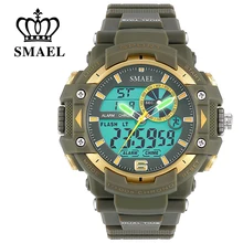 SMAEL Sport Montres Hommes S Choc LED Numérique Militaire Montres G Style 50 m Montre-Bracelet Étanche montre homme Hommes Cadeau WS1379