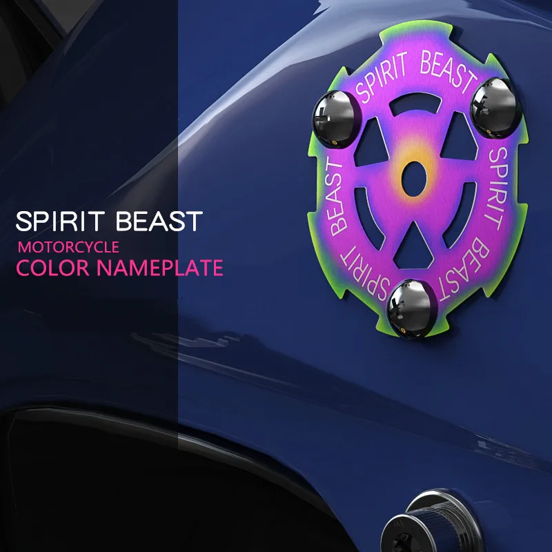 

Spirit Beast Motorcycle Decorative Nameplates Plating Color Stainless For Honda Yamaha Kawasaki Suzuki Aprilia Piaggio Ktm Bmw