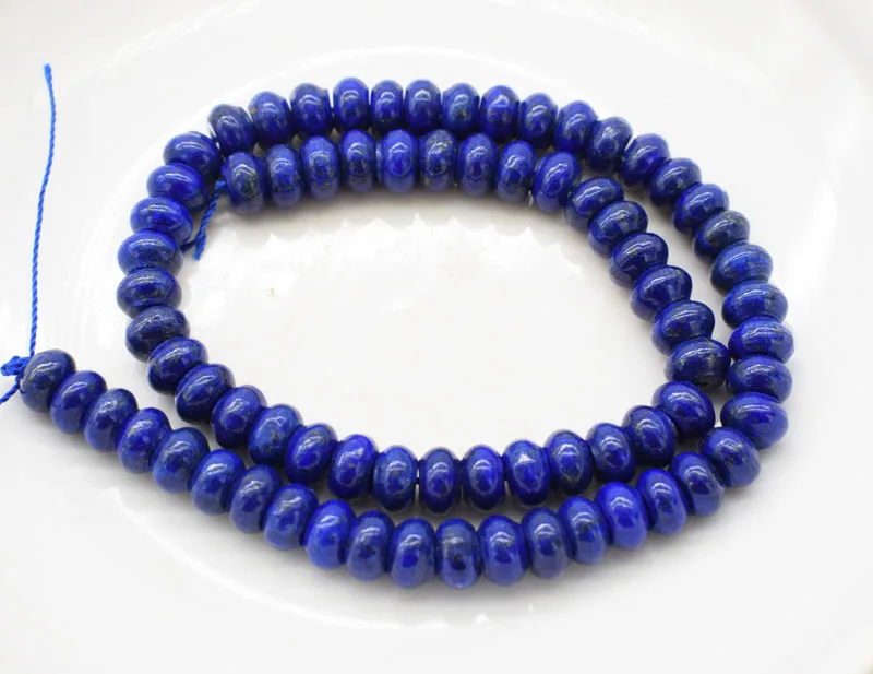 

loose beads lapis lazuli blue roundel 5*8mm 15inch FPPJ wholesale for DIY making jewelry
