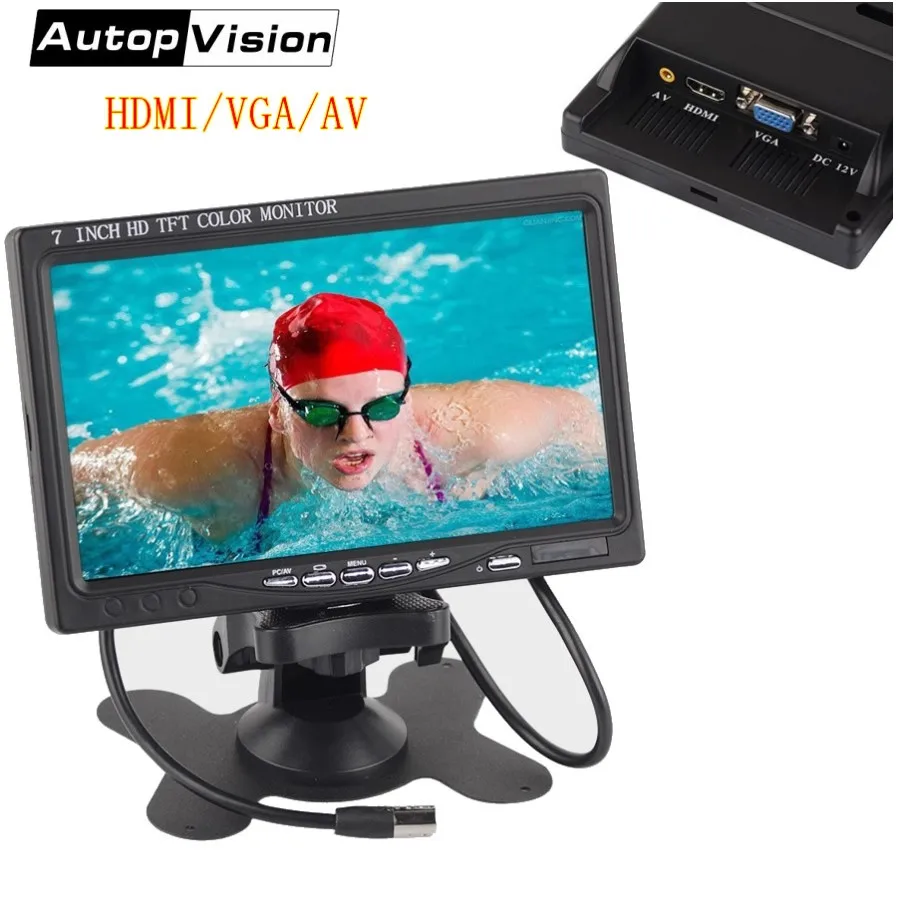 7 inch industrial TFT LCD monitor 1024 x 600 HD Bright Color Car CCTV Monitor HDMI VGA AV Interface Rear View Monitor 7 inch industrial TFT LCD monitor 1024 x 600 HD Bright Color Car CCTV Monitor HDMI VGA AV Interface Rear View Monitor