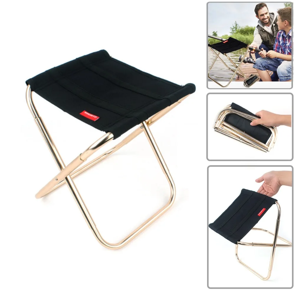 Lightweight Oxford Cloth Portable Folding Stool Camping Foldable Picnic Fishing Chair   Outdoor Fishing Chair with Bag