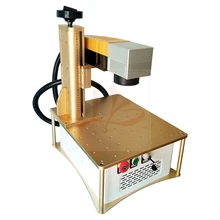 LY new table all in one FB20 optical fiber laser marking machine 20W built-in PC system & software with rotary axis and monitor