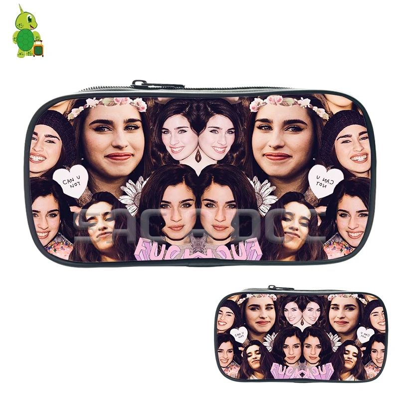 

Famous Fifth Harmony Lauren Jauregui Collage Cosmetic Bags Boys Girls Children Pencil Case Storage Bags Fashion Makeup Bag