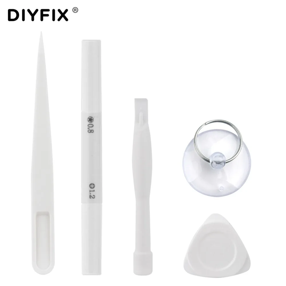 

DIYFIX SmartPhone Repair Tool Kit Tweezers Screwdrivers Spudger Picks Suction Cup for iPhone XR XS 8 7 6S 6 Plus Hand Tools Set