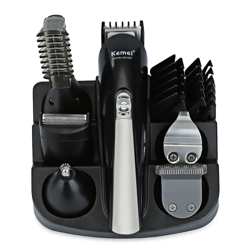 

KM-600 Professional Hair Trimmer 6 in 1 Hair Clipper Nose Beard Trimmer Electric Shaver Men Shaving Hair Cutting Machine Razor